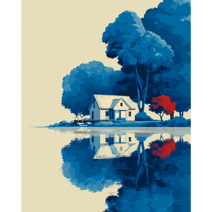 Blue Reflection | Paint by Number - Paint by numbers