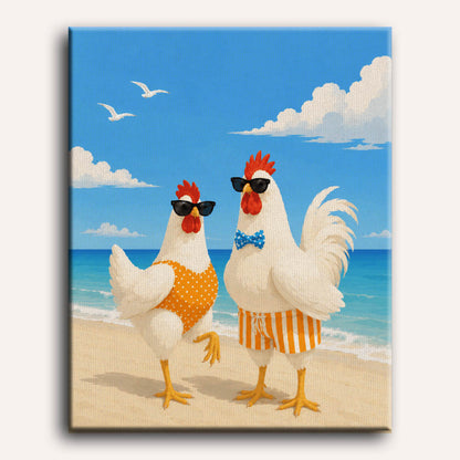 Coastal Clucker | Paint by Number