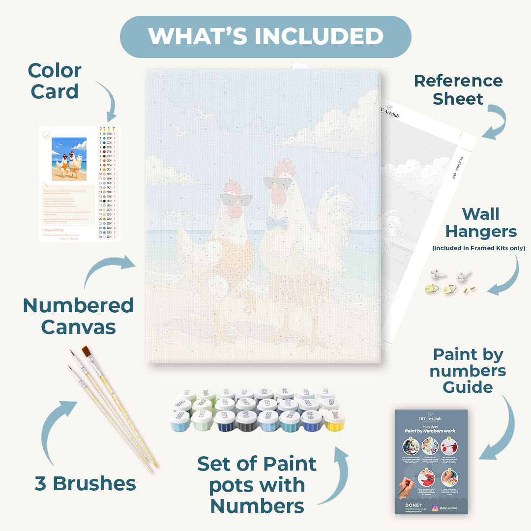 Coastal Clucker | Paint by Number