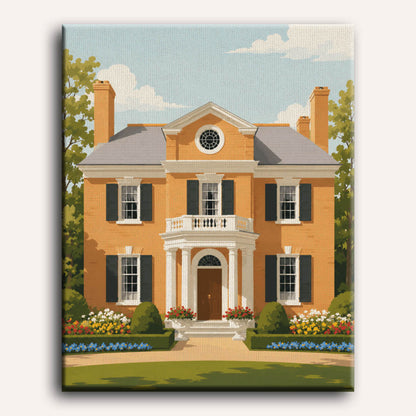 Colonial Home | Paint by Number