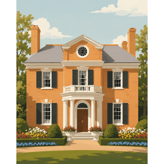 Colonial Home | Paint by Number- Paint by Numbers