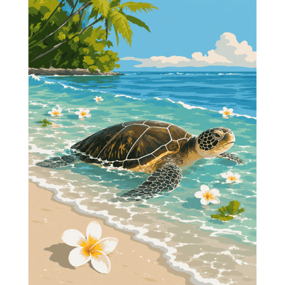 Turtle Bay | Paint by Number- Paint by Numbers