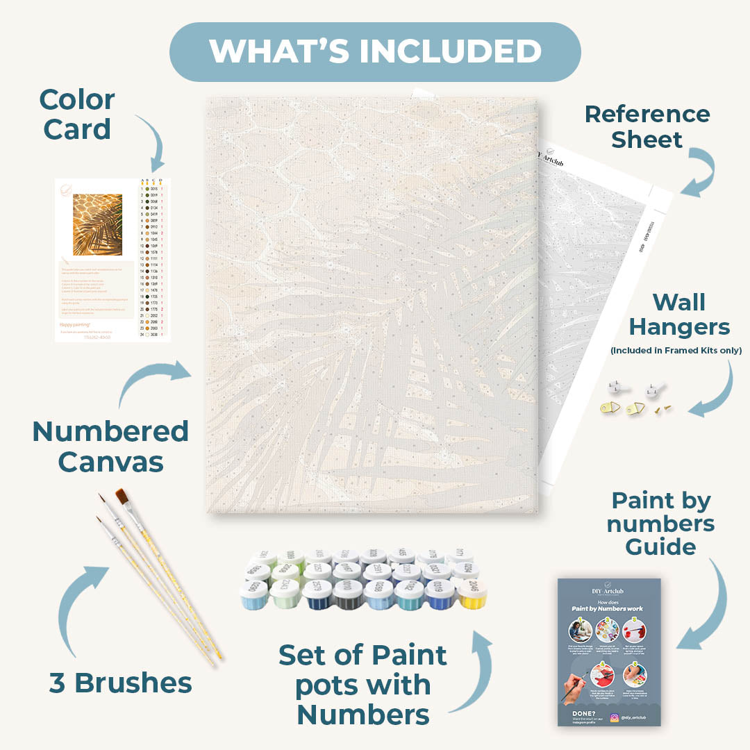 Golden Water Glow | Paint by Number