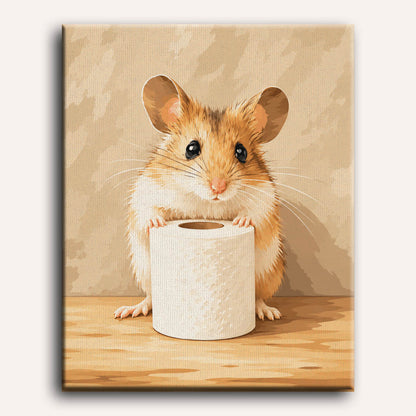 Hamster on Duty | Paint by Number