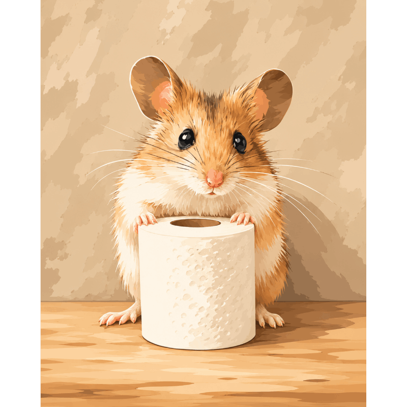 Hamster on Duty | Paint by Number- Paint by Numbers