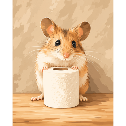 Hamster on Duty | Paint by Number- Paint by Numbers
