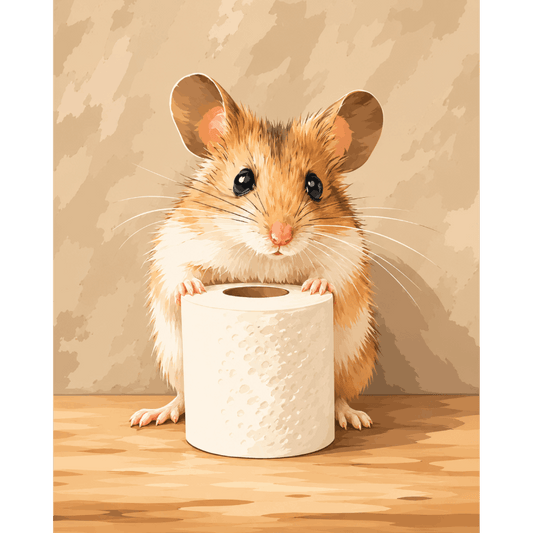 Hamster on Duty | Paint by Number- Paint by Numbers
