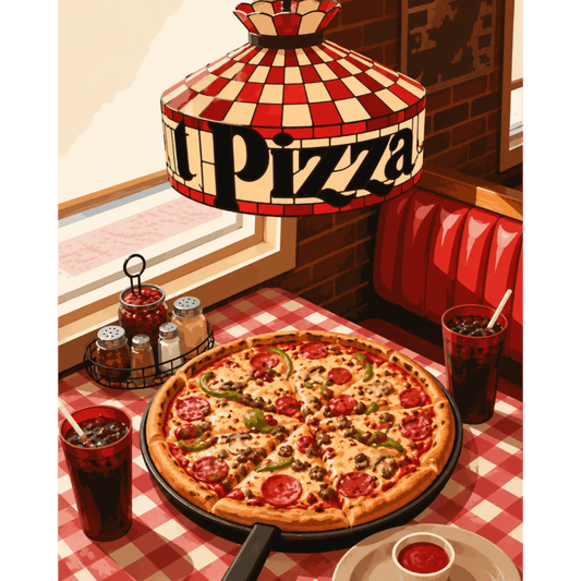 Pizza Diner | Paint by Number- Paint by Numbers