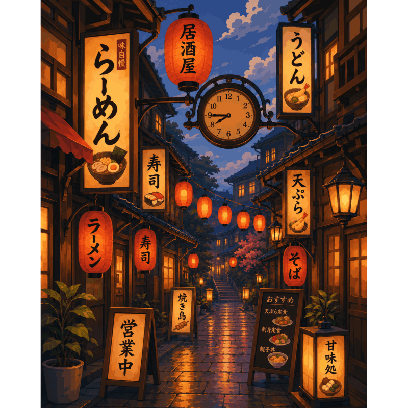Ramen District | Paint by Number- Paint by Numbers