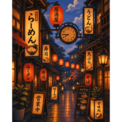Ramen District | Paint by Number- Paint by Numbers