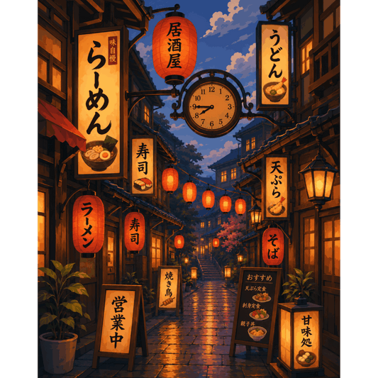 Ramen District | Paint by Number- Paint by Numbers