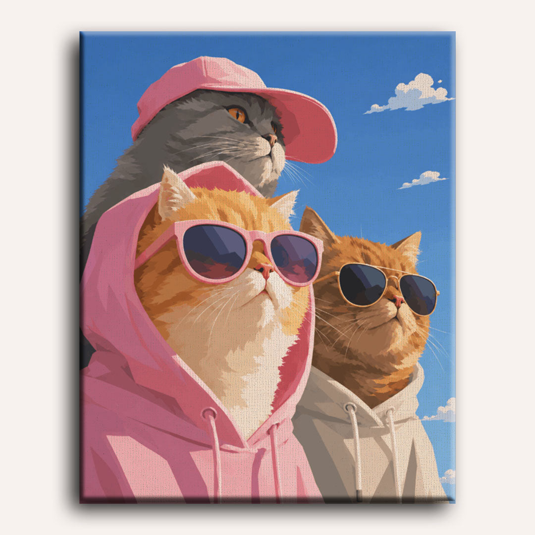 The Cool Cat Crew | Paint by Number