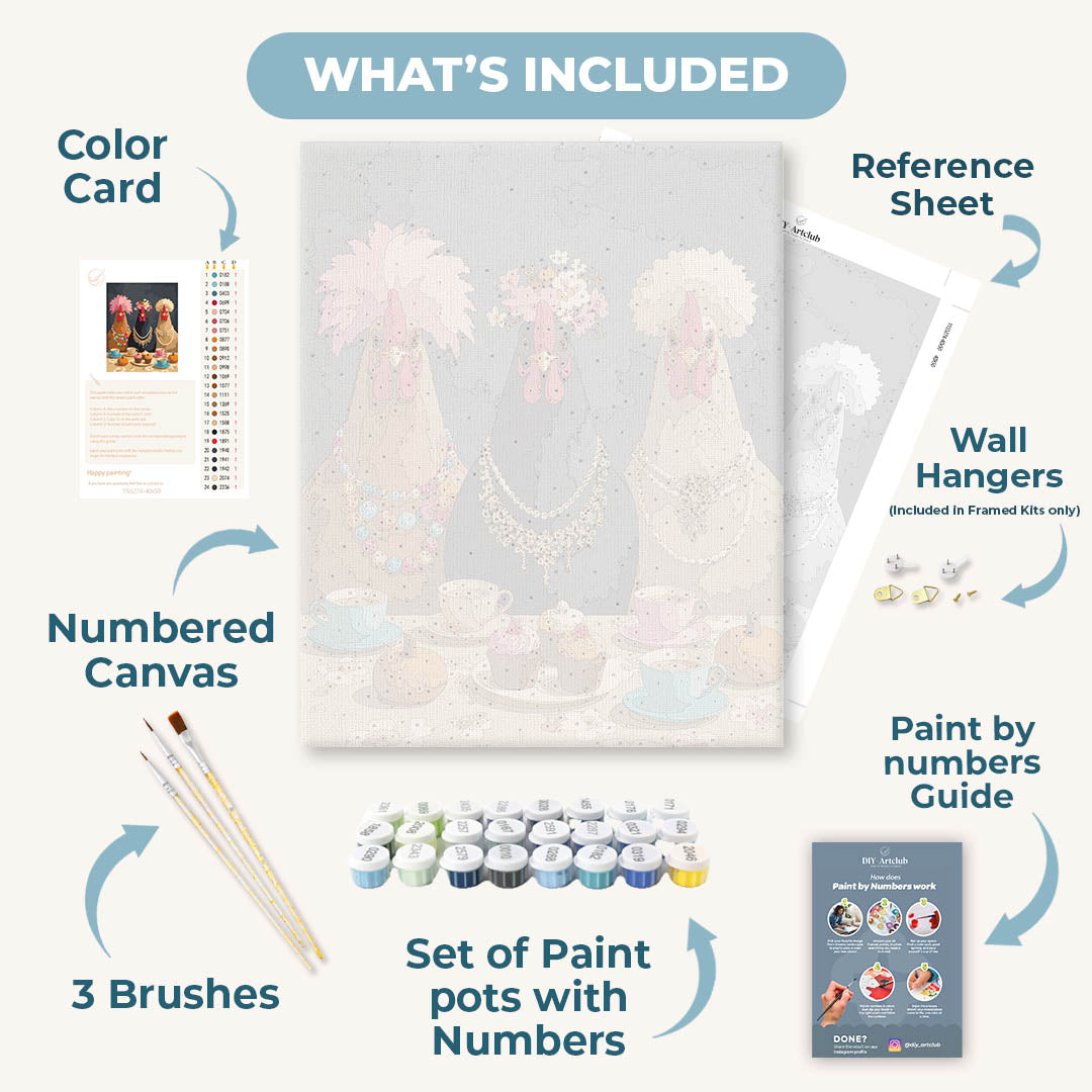 Fancy Chickens Society | Paint by Number