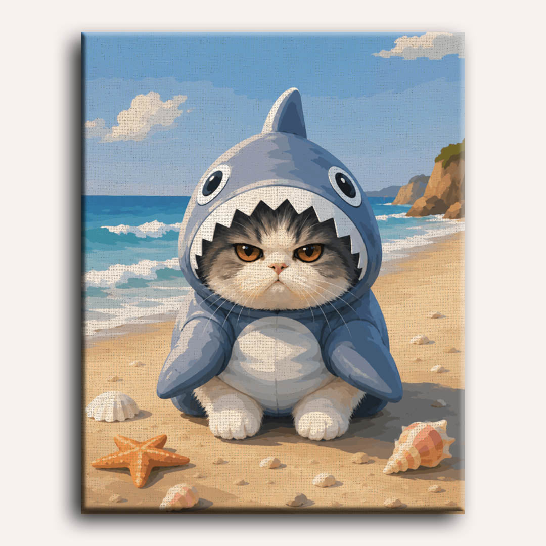 Tiny Shark Trouble | Paint by Number