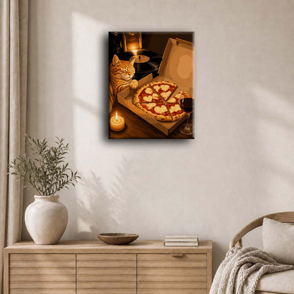Pizza Chat | Peinture à numéros