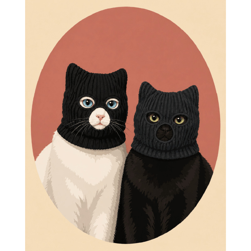 Two Cat Suspects | Paint by Number- Paint by Numbers