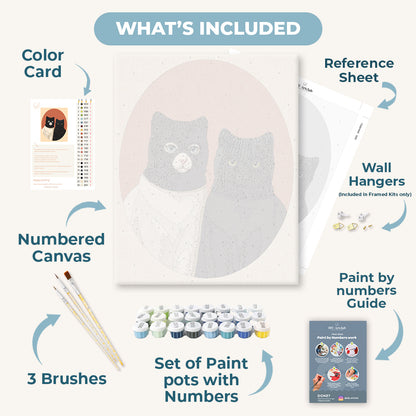 Two Cat Suspects | Paint by Number