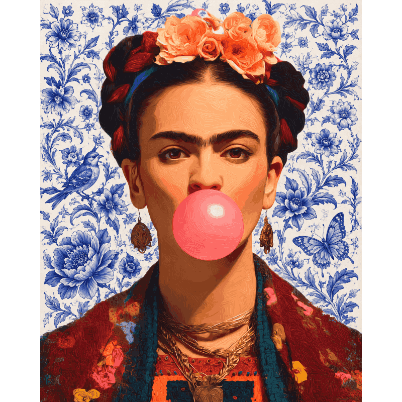 Delft core Queen | Paint by Number - Paint by numbers