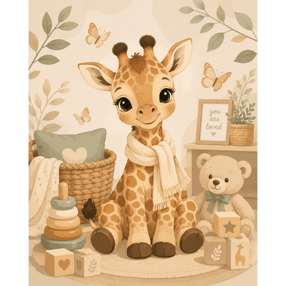 Little Giraffe | Paint by Number - Paint by numbers