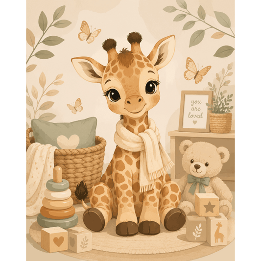 Petite Girafe | Peinture à numéros- Peinture à numéros