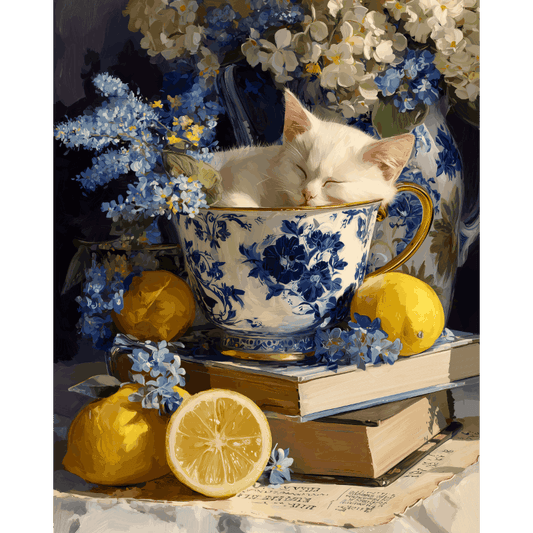 Kitten in a Cup | Paint by Number- Paint by Numbers