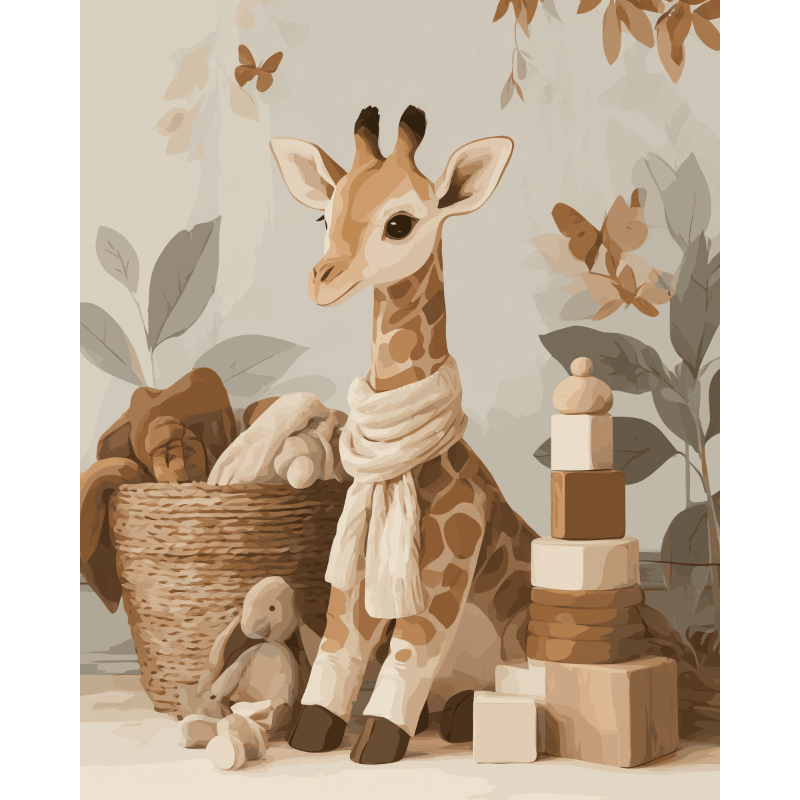 Baby Giraffe | Paint by Number- Paint by Numbers