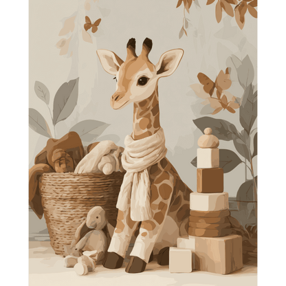 Baby Giraffe | Paint by Number- Paint by Numbers