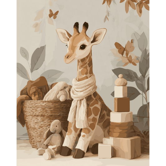 Baby Giraffe | Paint by Number- Paint by Numbers