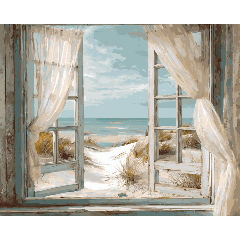 Window to the Sea | Paint by Number- Paint by Numbers