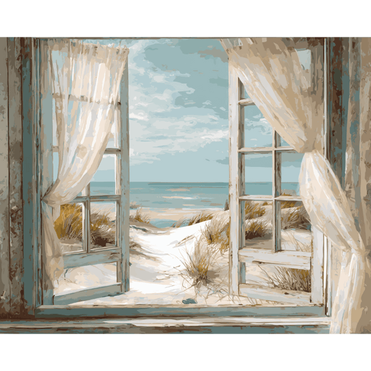 Window to the Sea | Paint by Number- Paint by Numbers