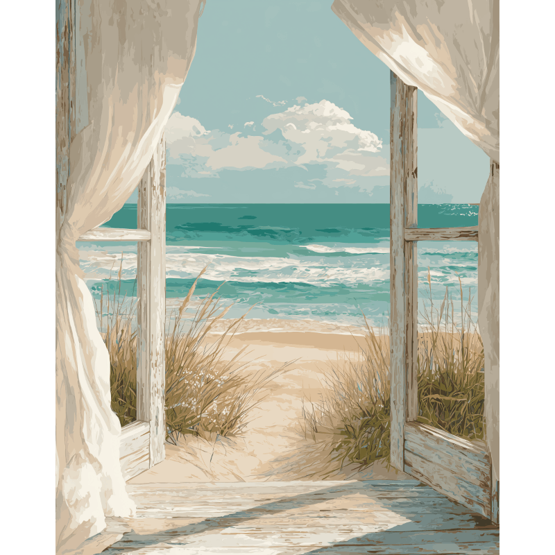 Coastal Calm | Paint by Number - Paint by numbers