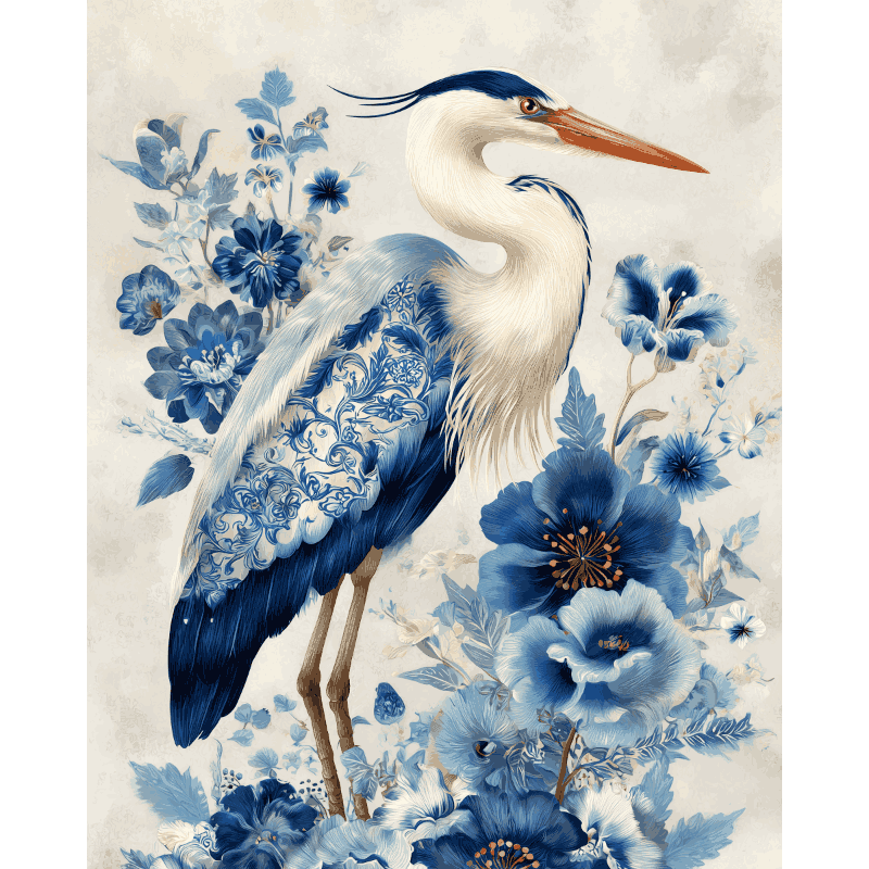 Porcelain Wings | Paint by Number - Paint by numbers