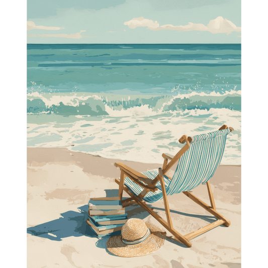 Serene Beach | Paint by Number- Paint by Numbers