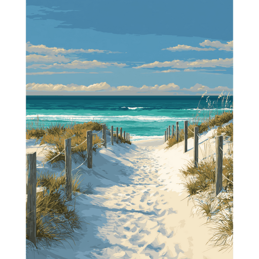 Beach Path | Paint by Number- Paint by Numbers