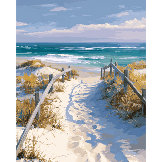 Road to the Beach | Paint by Number- Paint by Numbers