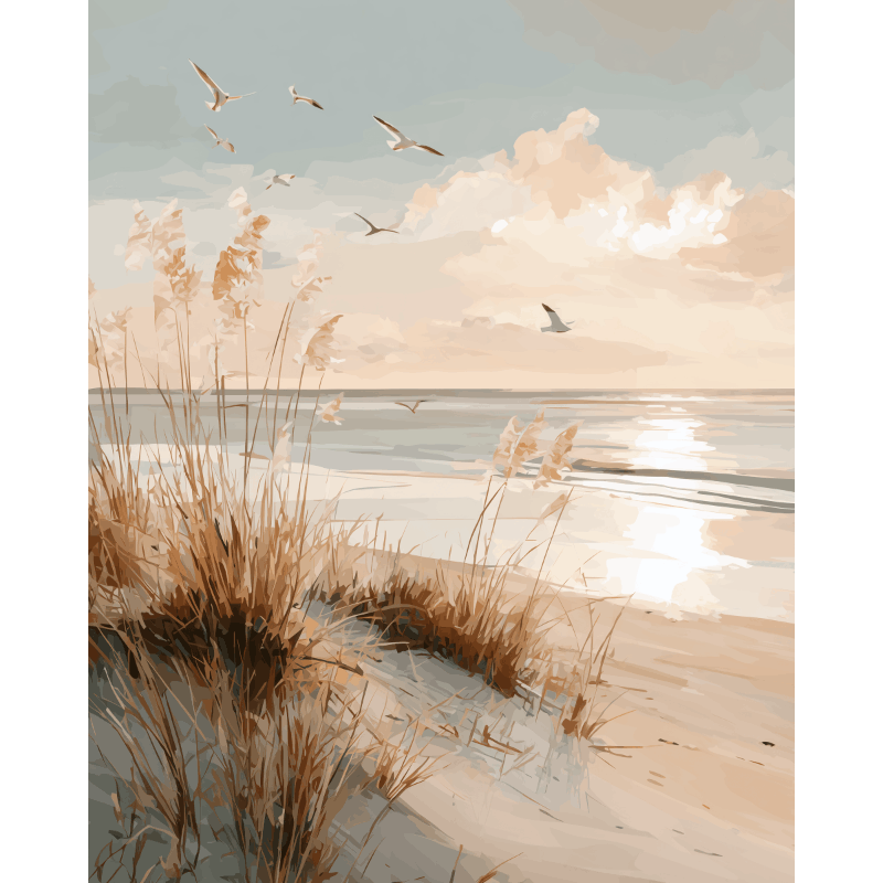 Golden Dunes | Paint by Number- Paint by Numbers