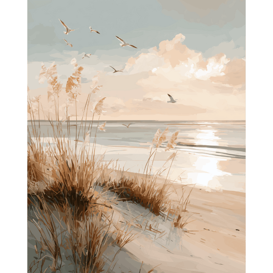Golden Dunes | Paint by Number- Paint by Numbers