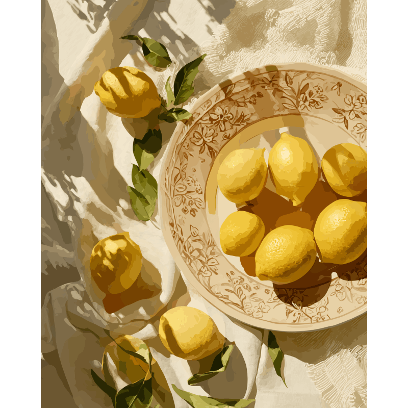 Lemon Harvest | Paint by Number- Paint by Numbers