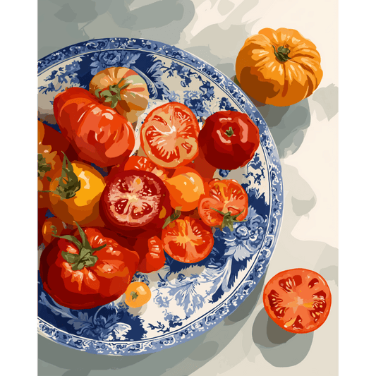Summer Plate | Paint by Number- Paint by Numbers