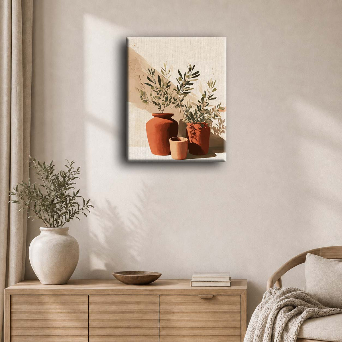 Olive Grove Shadows | Paint by Number