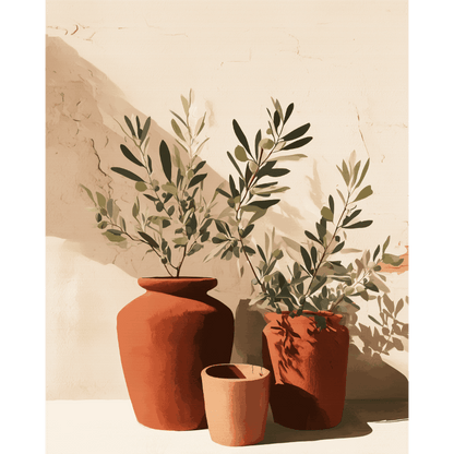 Olive Grove Shadows | Paint by Number- Paint by Numbers
