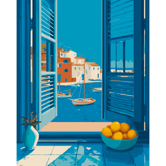 Azure Harbor | Paint by Number- Paint by Numbers