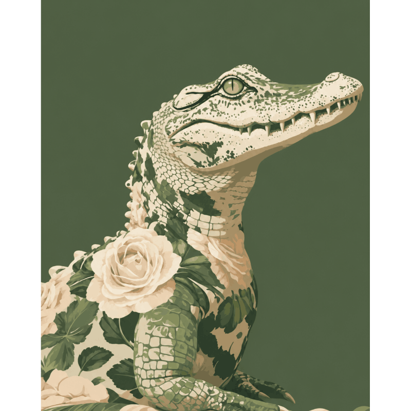 One Fancy Gator | Paint by Number- Paint by Numbers