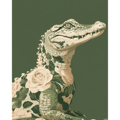 One Fancy Gator | Paint by Number- Paint by Numbers