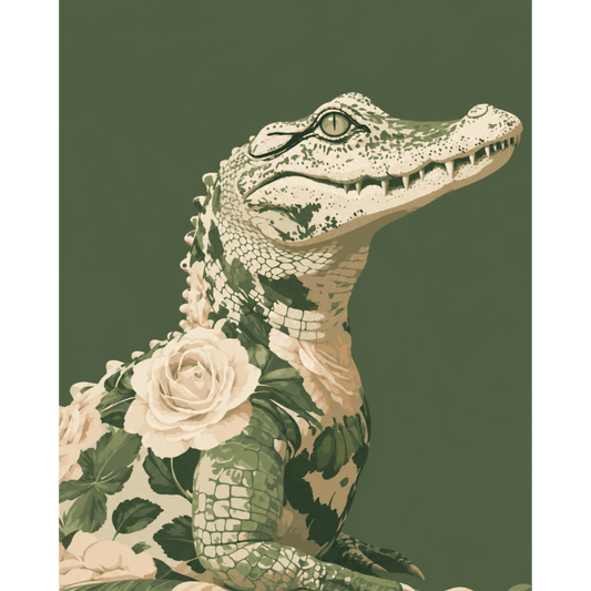 One Fancy Gator | Paint by Number- Paint by Numbers