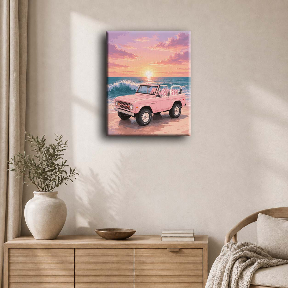 Pink Ford | Paint by Number