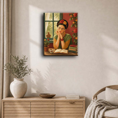 Leser som Frida | Maleri etter tall