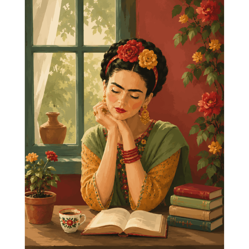 Reading Like Frida | Paint by Number- Paint by Numbers