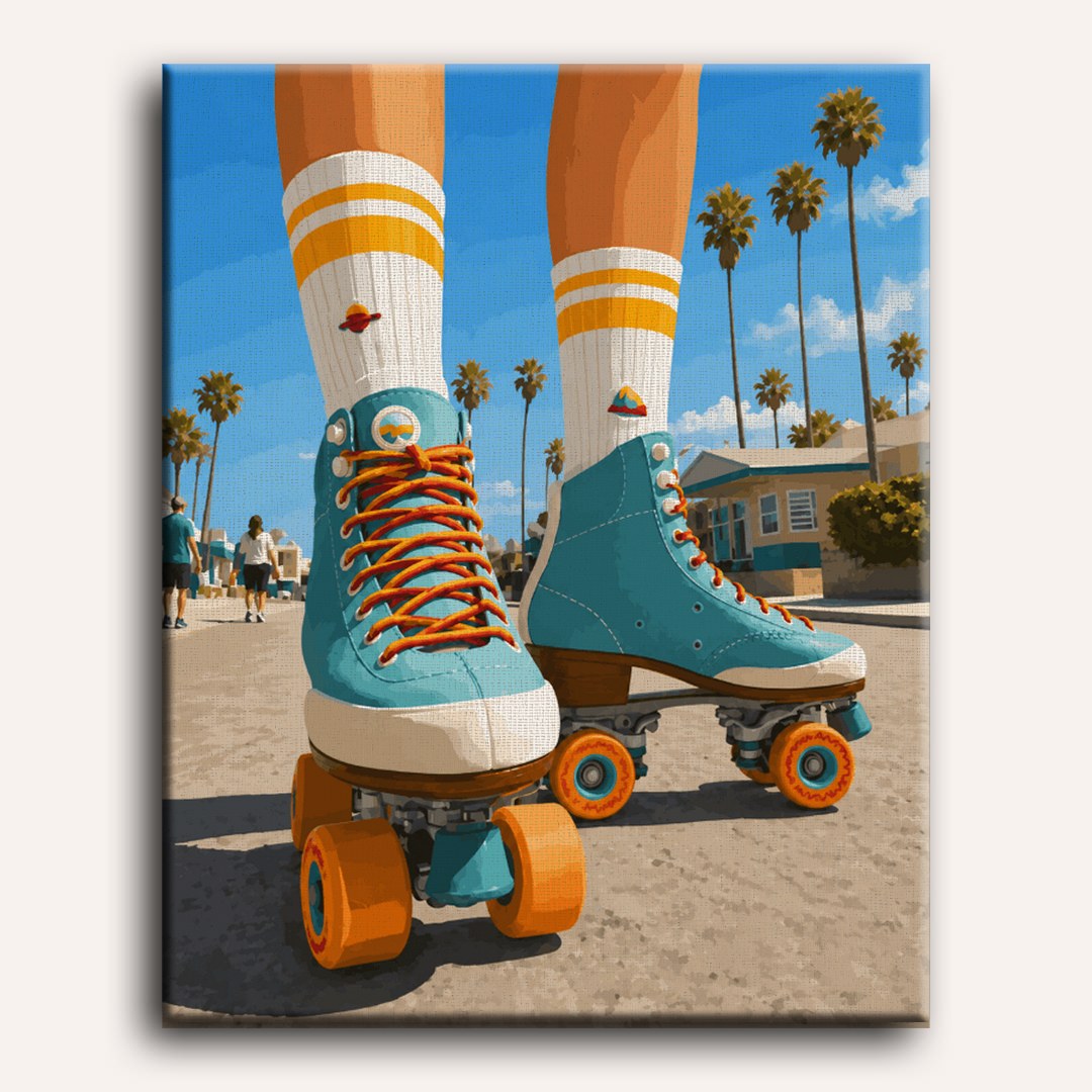 Jours de roller rétro | Peinture à numéros
