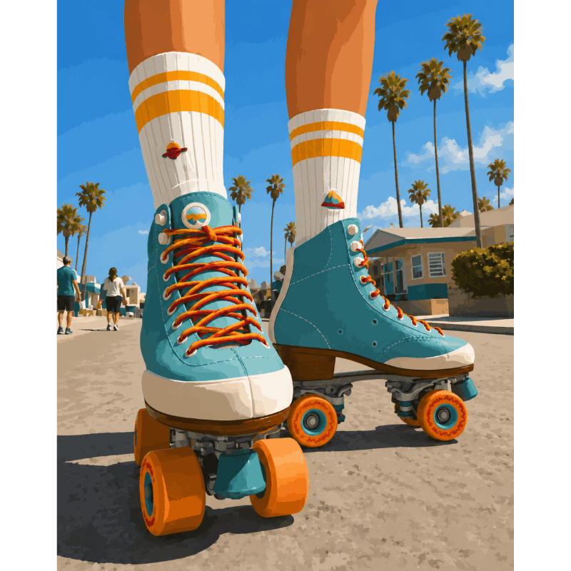 Retro Roller Days | Paint by Number- Paint by Numbers